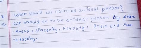 What should we do to be an ideal person? - Brainly.in