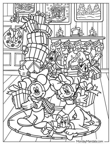 24 Disney Christmas Coloring Pages (Free PDF Printables)