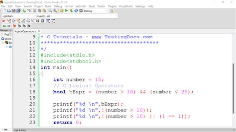 Logical Operators in C with Example Program 的图像结果