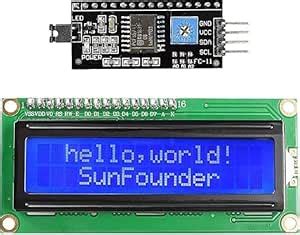 Manha's16x2 LCD Display with I2C, Compatible with Controller Boards for ...