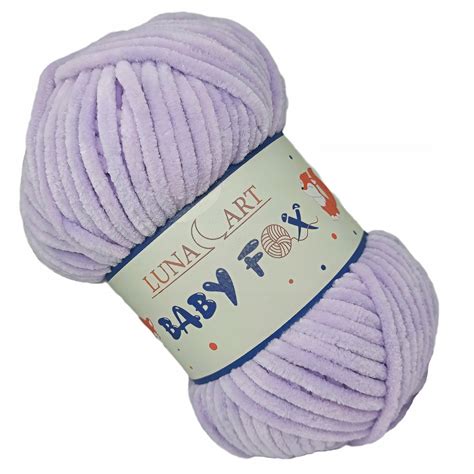 Włóczka Luna Art Baby Fox 100-15 szenila JASNY FIOLETOWY 15 - Inna ...