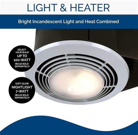 Broan-NuTone 9093WH Exhaust Fan, Heater, and Light Combo User Manual