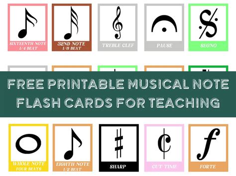 Music Note Flashcards Free Printable