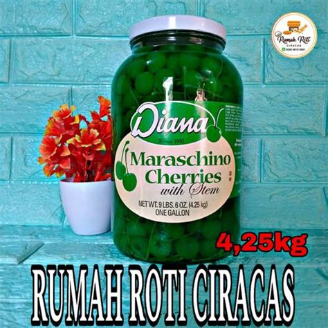 Jual CHERRY HIJAU TANGKAI ANI MARASCHINO CHERRIES GREEN CHERY STEM BUAH ...