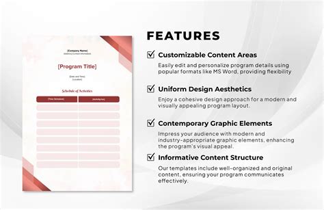 Image result for Program Template Design