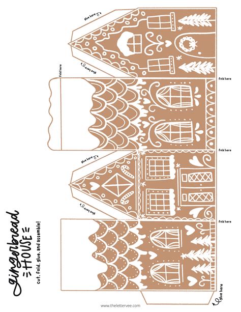 Gingerbread House | Printable activity | Gingerbread house template ...