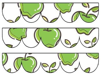 Apple Bulletin Board Decor Kit, Apple Letters, Apple Borders, Apple ...