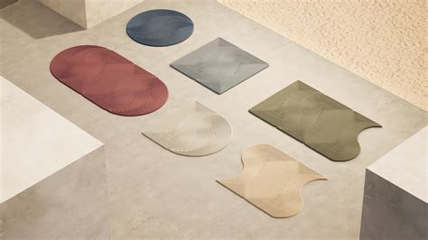 Contemporary Half Moon Niwa + Niwa A Rug Biege Linen For Sale at 1stDibs