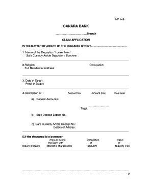 2013 Form India State Bank Letter of Disclaimer Fill Online, Printable ...