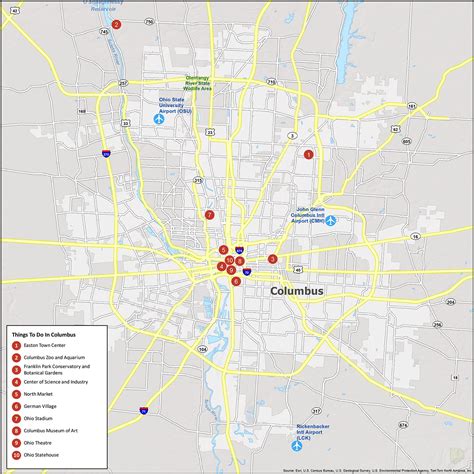 Map of Columbus Ohio - GIS Geography
