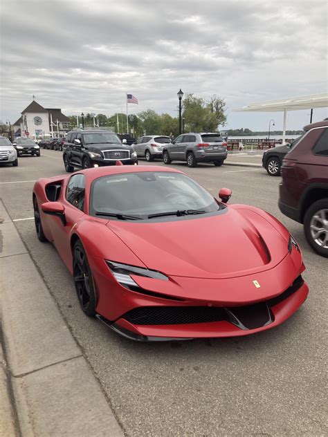 Saw a [Ferrari SF90 Stradale] in the amazing shade of Rosso F1-75 ...