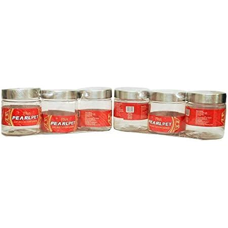 PEARLPET Space Saver Air Tight Kitchen Storage Container Transparent ...