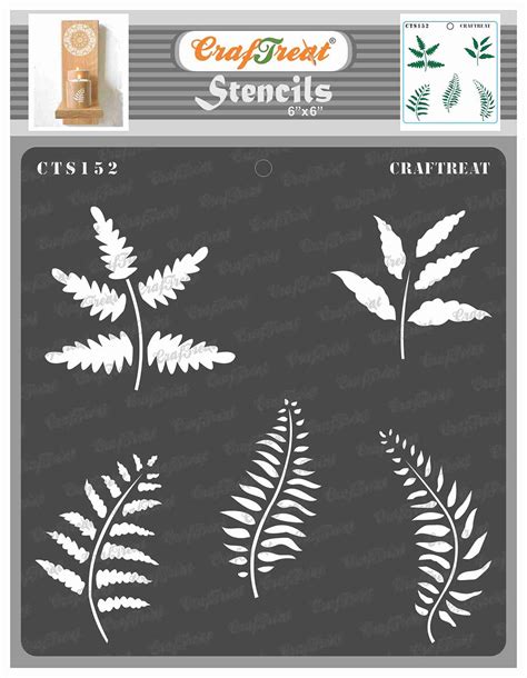 CrafTreat Stencil - Leaves2 | Reusable Painting Template for Art and ...