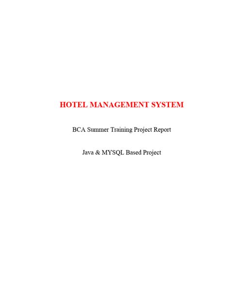Hotel Management System Project Report Python MySQL 的图像结果
