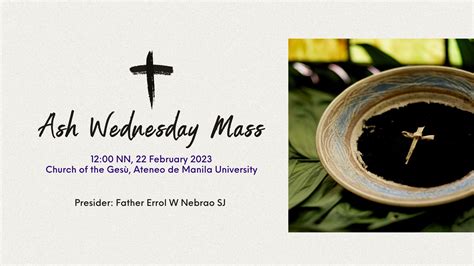 Ash Wednesday Mass 2023 | Events | Ateneo de Manila University