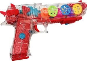 TOY KINGDOM Gear Light And Sound Transparent Toy Gun - Gear Light And ...