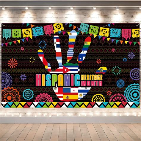 Amazon.com: Fanfanwin Hispanic Heritage Month Decorations 71" x 43 ...