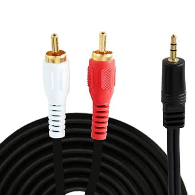 Buy RCA to 3.5mm Male Cable - 6 Ft 12 Gauge Dual RCA Male to 3.5mm Male ...