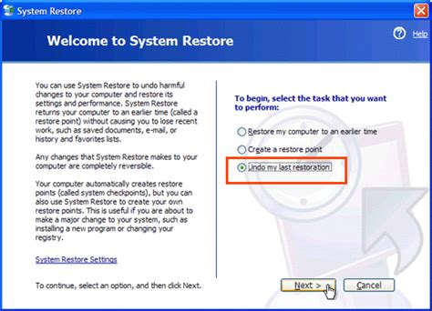 Image result for System Restore Windows XP