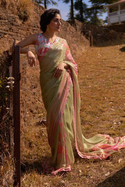 Shop Digitally Printed Shimmer Saree Online – Archana Shah Atelier