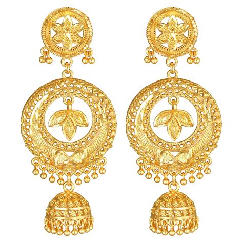 MEENAZ Chandbali Jhumki Jhumka Earrings for Women Girls Traditional ...