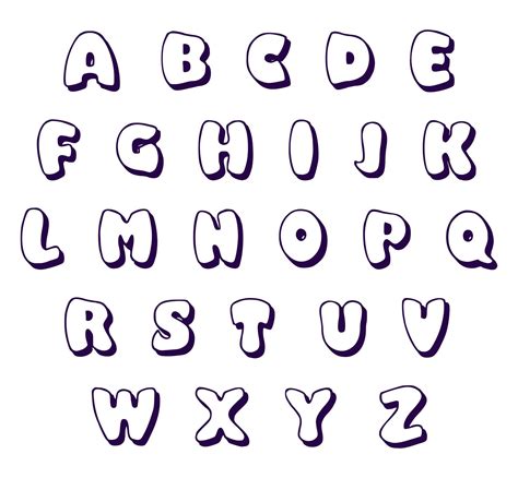 Bubble Letter Fonts - Graffiti Alphabet