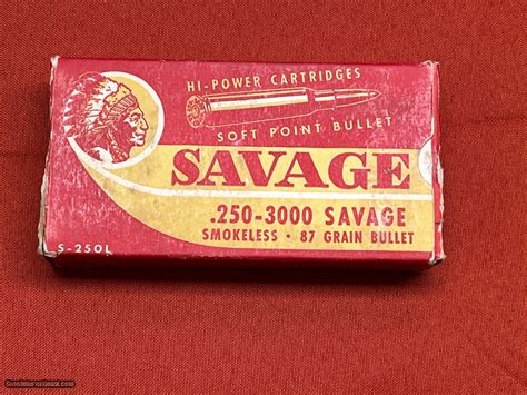 SAVAGE 250-3000 AMMO 87 GRAIN ~ INDIAN BOX