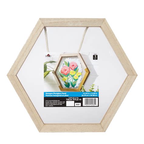 Plaid Unpainted Wood Surface Hexagon Plexiglass | Ubuy India