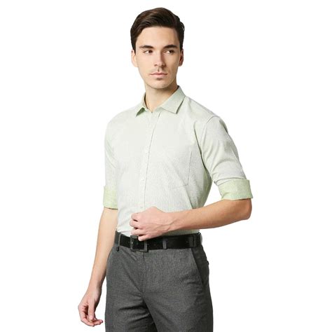 Men Green Slim Fit Structure Cotton Shirts – MyRaymond