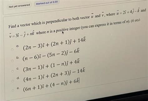 Find Vector Perpendicular to a and C 的图像结果