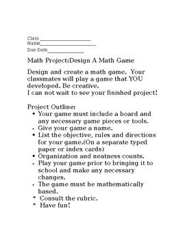 Image result for Create a Math Game Project