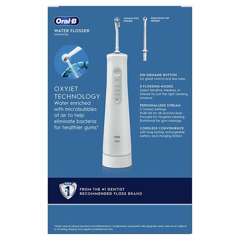 Buy Oral-B Water Flosser Advanced, Cordless Portable Oral Irrigator ...