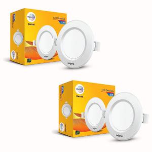 Wipro Garnet 5 Watt Led Round Downlight (Pack of 2) Ceiling Light ...