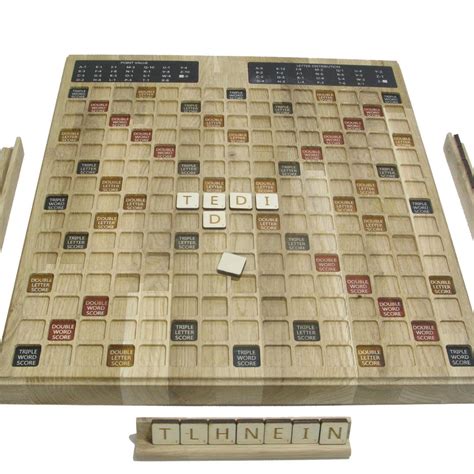 Oak Scrabble Wooden Handmade Scrabble Language Version Oak Wooden Game ...