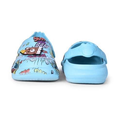Buy Sky Blue Casual Sling Back Clogs For Kids ALEX-10E
