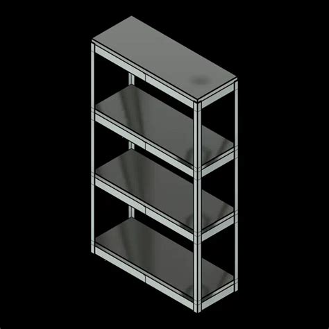 BIM objects - Free download! Rivet Style Steel Shelving | BIMobject