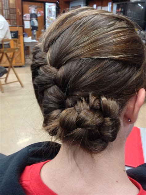 French braid into bun :) | Bun hairstyles, Braided bun hairstyles ...
