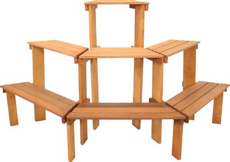 Sunnydaze 3-Tier Meranti Wood Plant Stand - India | Ubuy