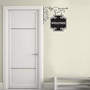 Buy Gadgets Wrap Welcome Sign Vinyl Sticker Home Wall Art, AG20-DRP ...