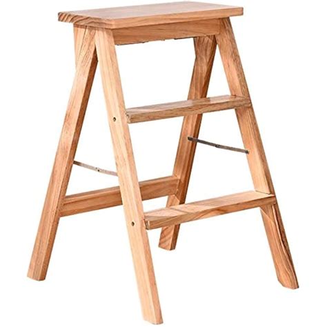 Wooden Folding Ladder Chair Solid Wood Multifunction | Ubuy India