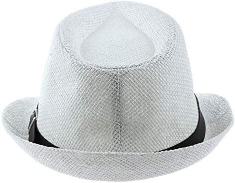 ELECTROPRIME Hat Boys Fedoras Trilby Cap Straw Beach Sunhat with Belt ...