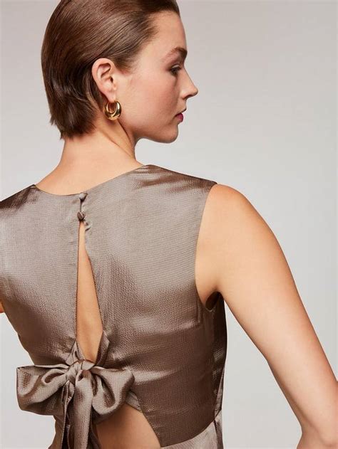 Whistles Cowl Neck Satin Maxi Dress2, Grey