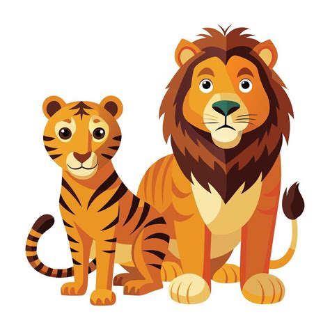 Lion vs Tiger Cartoon 的图像结果