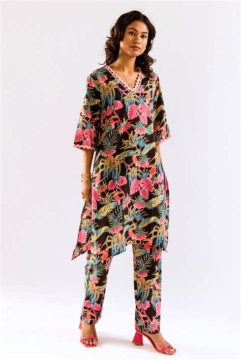 Buy Tropical Season Printed Cotton Co-Ord Sets Online – FEATHERS CLOSET