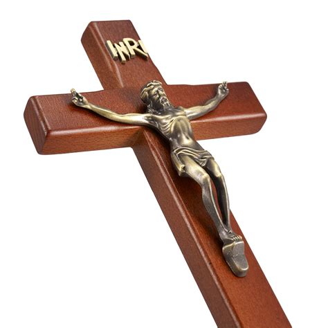 Buy ACHIBANG Crucifix Wall Cross, Catholic Wooden Crosses Wall Decor ...