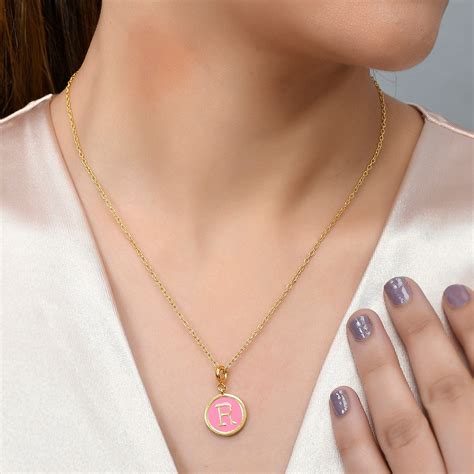 Alphabet R Pink Enamel Charm – VOYLLA