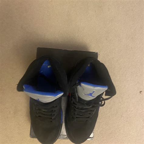 Jordan 5s racer blue fair condition and used a... - Depop