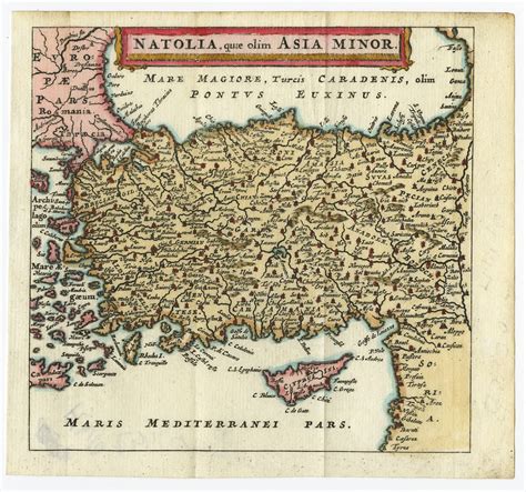 Antique Map of Asia Minor by Cluver (1685)