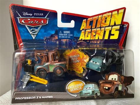 Mattel Disney Pixar Cars 2 Action Agents Professor Z & Mater BRAND NEW ...