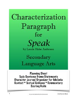 Image result for Characterization Paragraph Examples